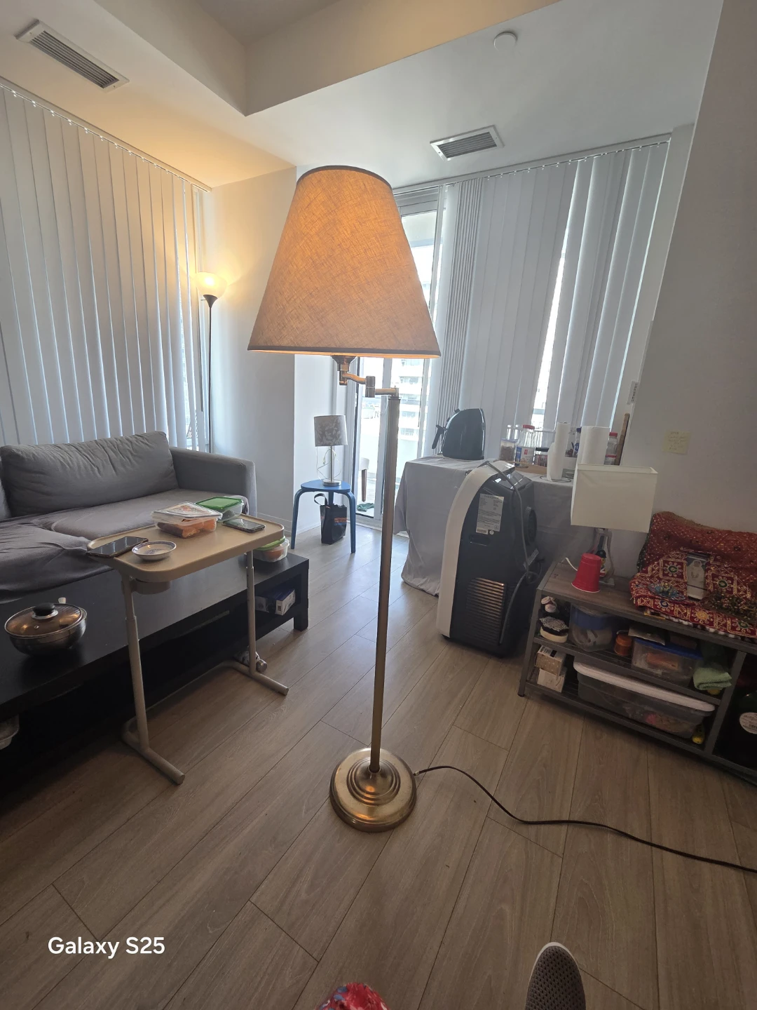 Tall Floor Lamp with Large Shade