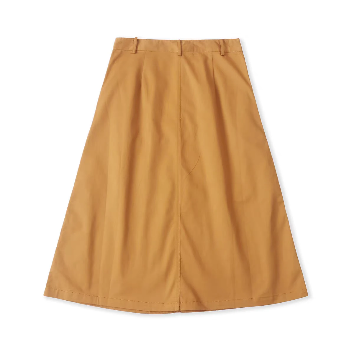 Women's A-line Midi Skirt tan