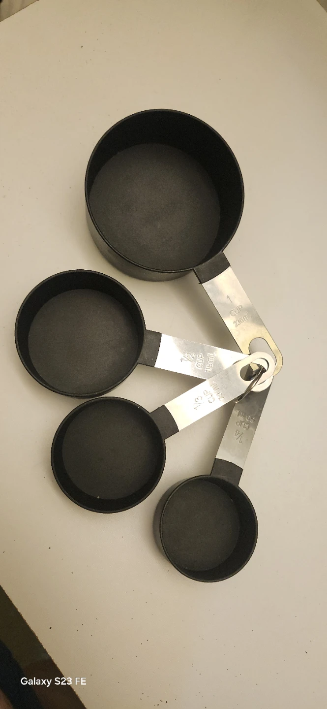 Set of 4 Black Measuring Cups - photo 2