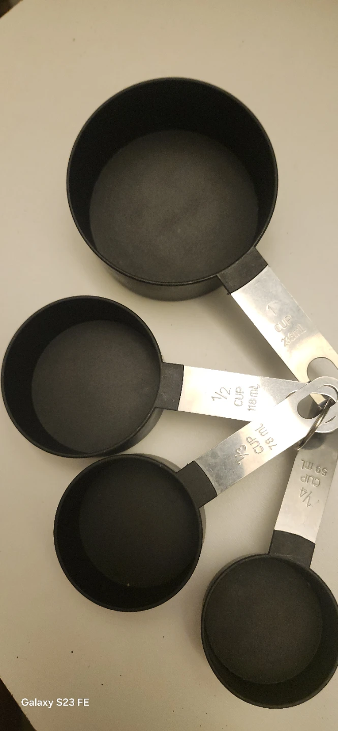 Set of 4 Black Measuring Cups - photo 4