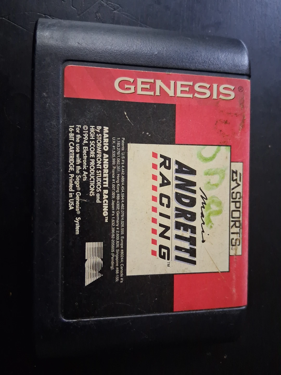 Mario Andretti Racing Genesis Game Cartridge - photo 3