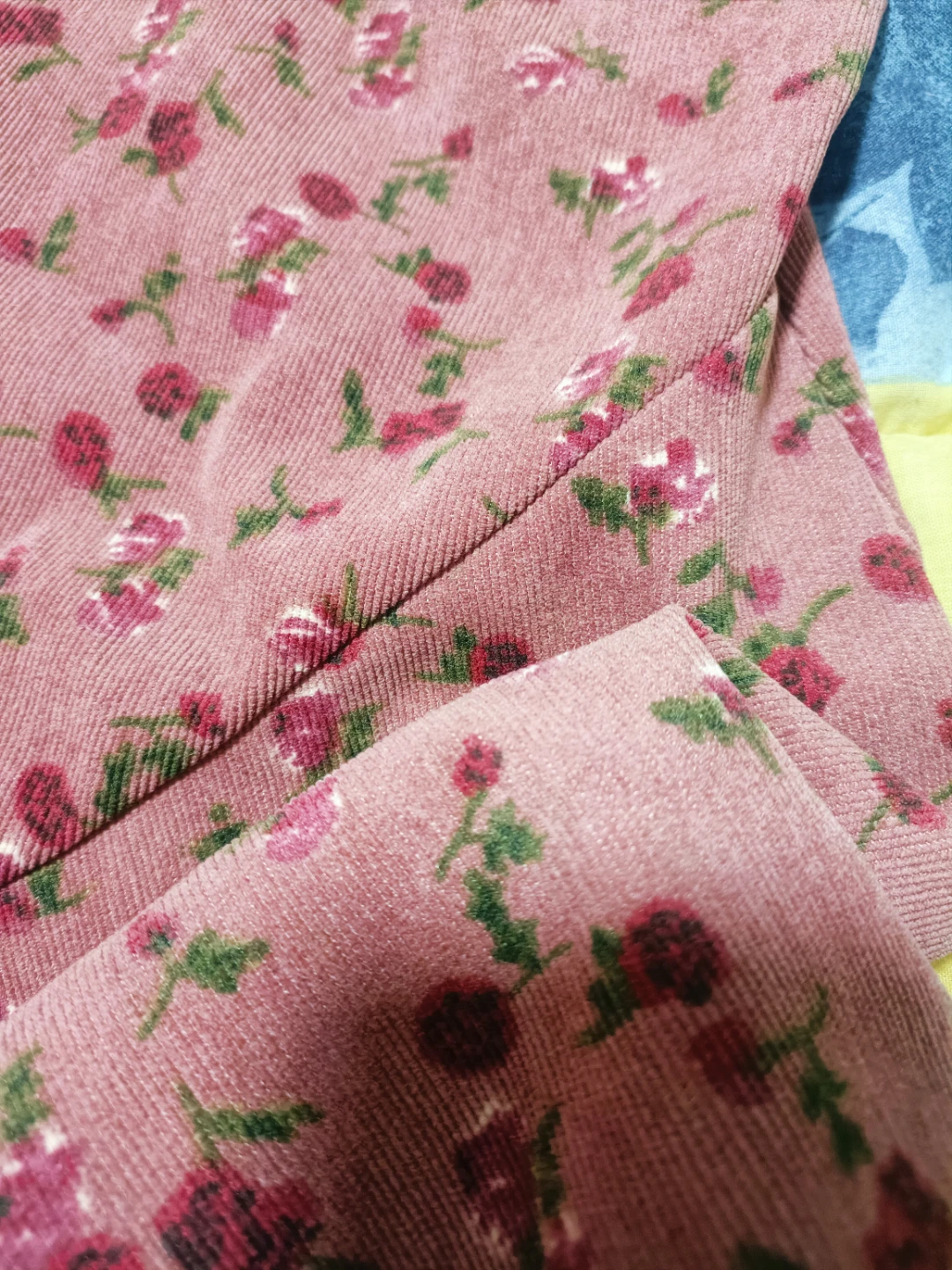 Pink Floral Corduroy Dress - photo 2