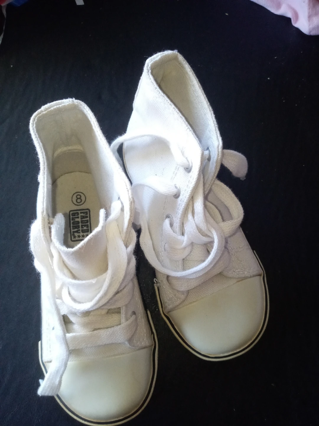 Faded Glory White High-Top Sneakers Size 8 - photo 5