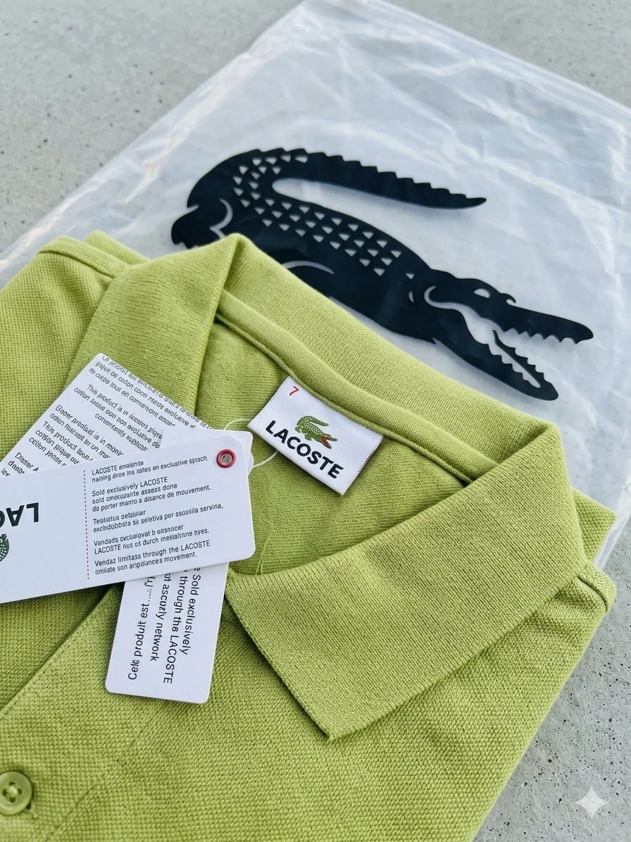 Unworn Lacoste Pique Stretch Polo - Size 7 - photo 2