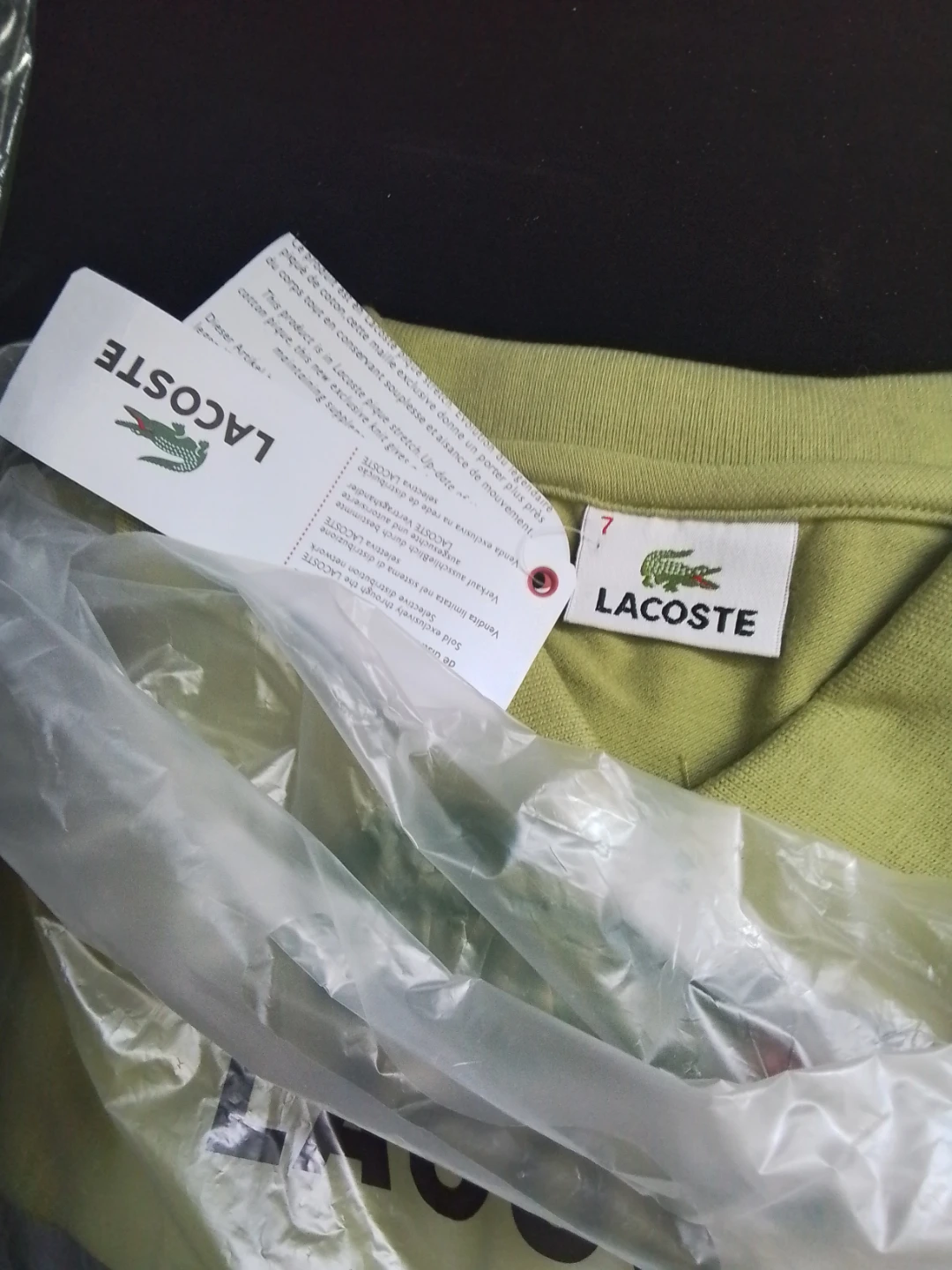Unworn Lacoste Pique Stretch Polo - Size 7 - photo 4