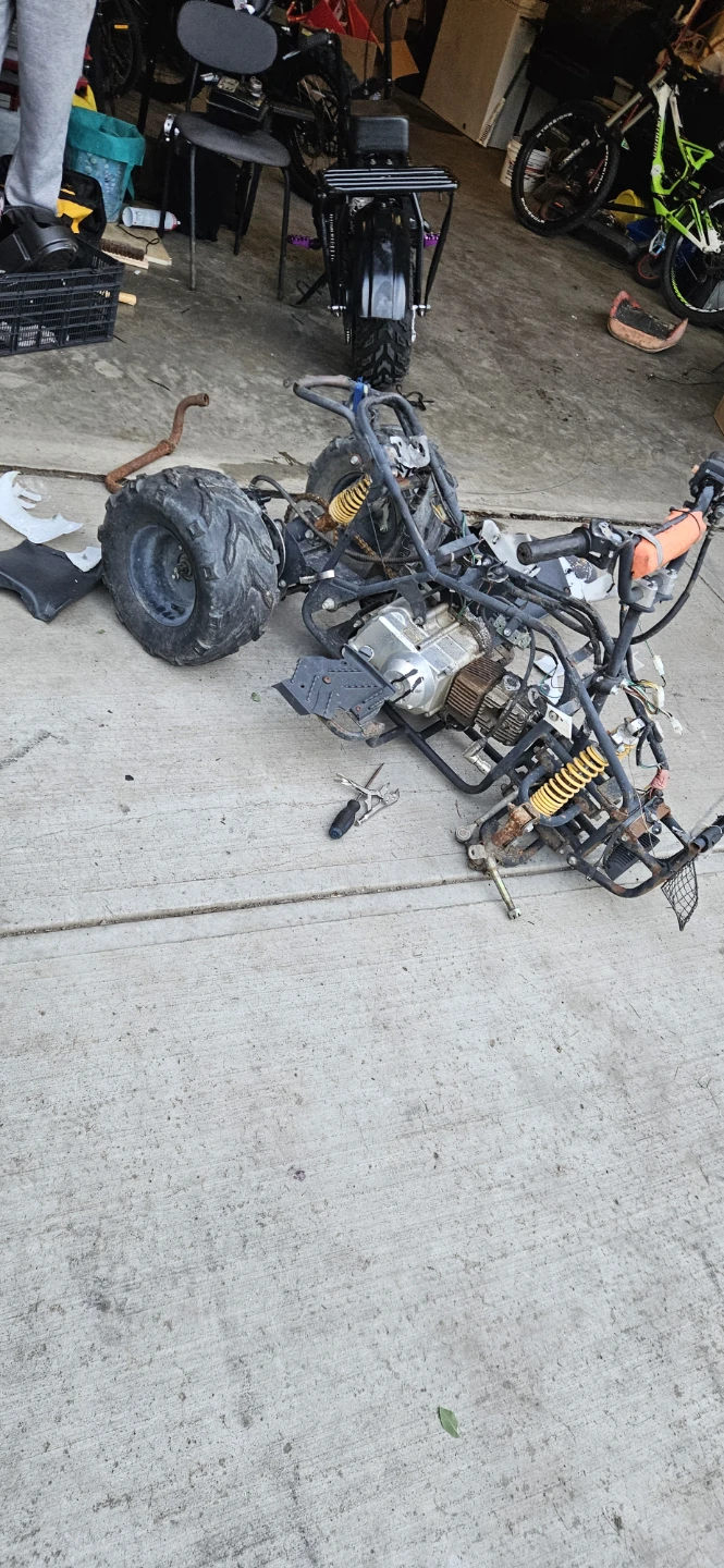 ATV Frame with Engine and Wheels 90cc