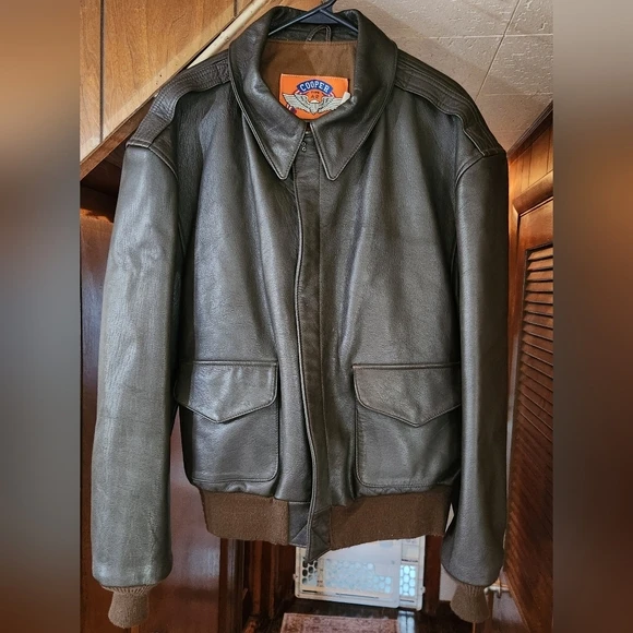 Cooper Type A-2 Leather Bomber Jacket Size L