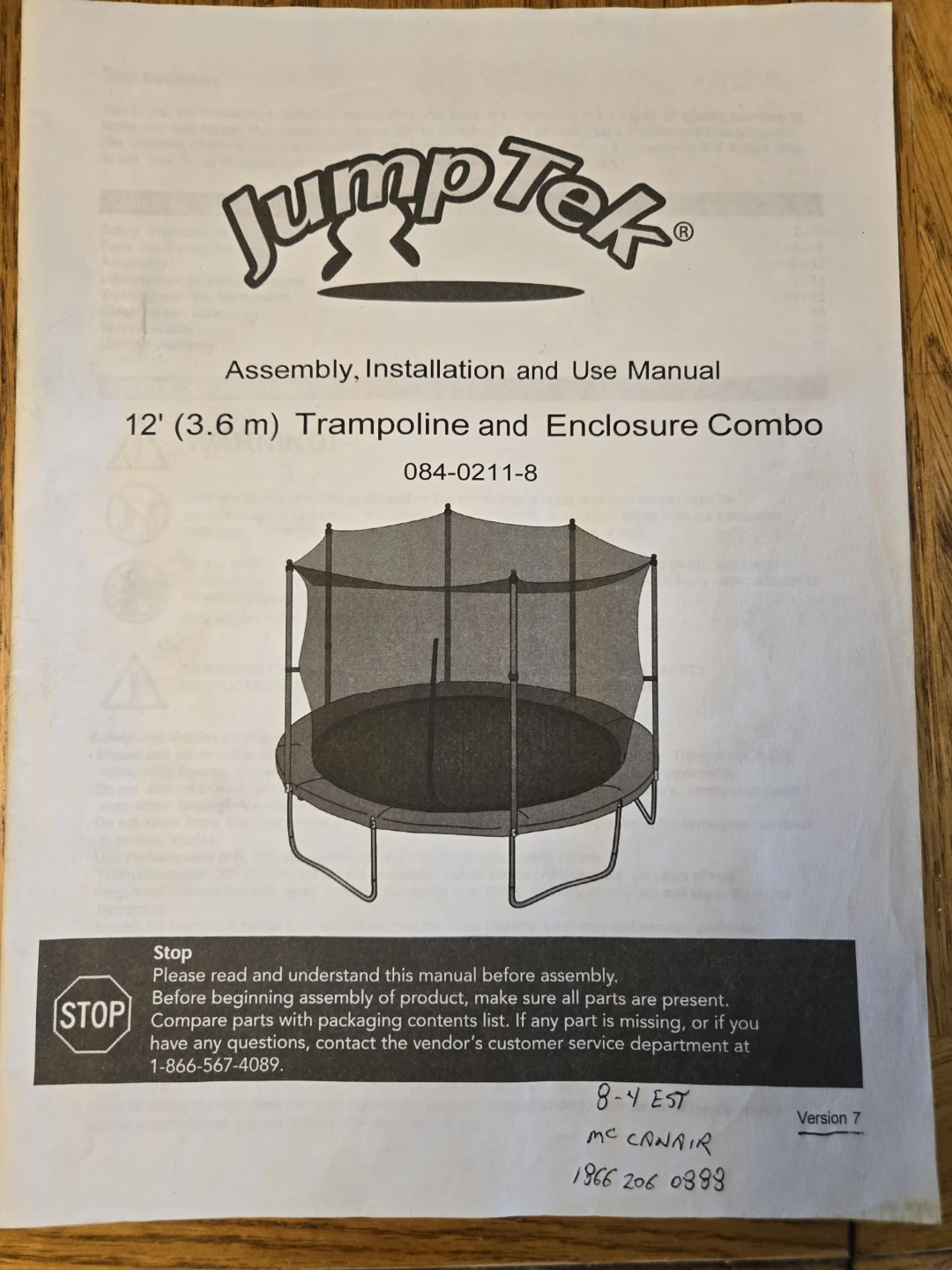 12' (3.6m) Trampoline and Enclosue combo