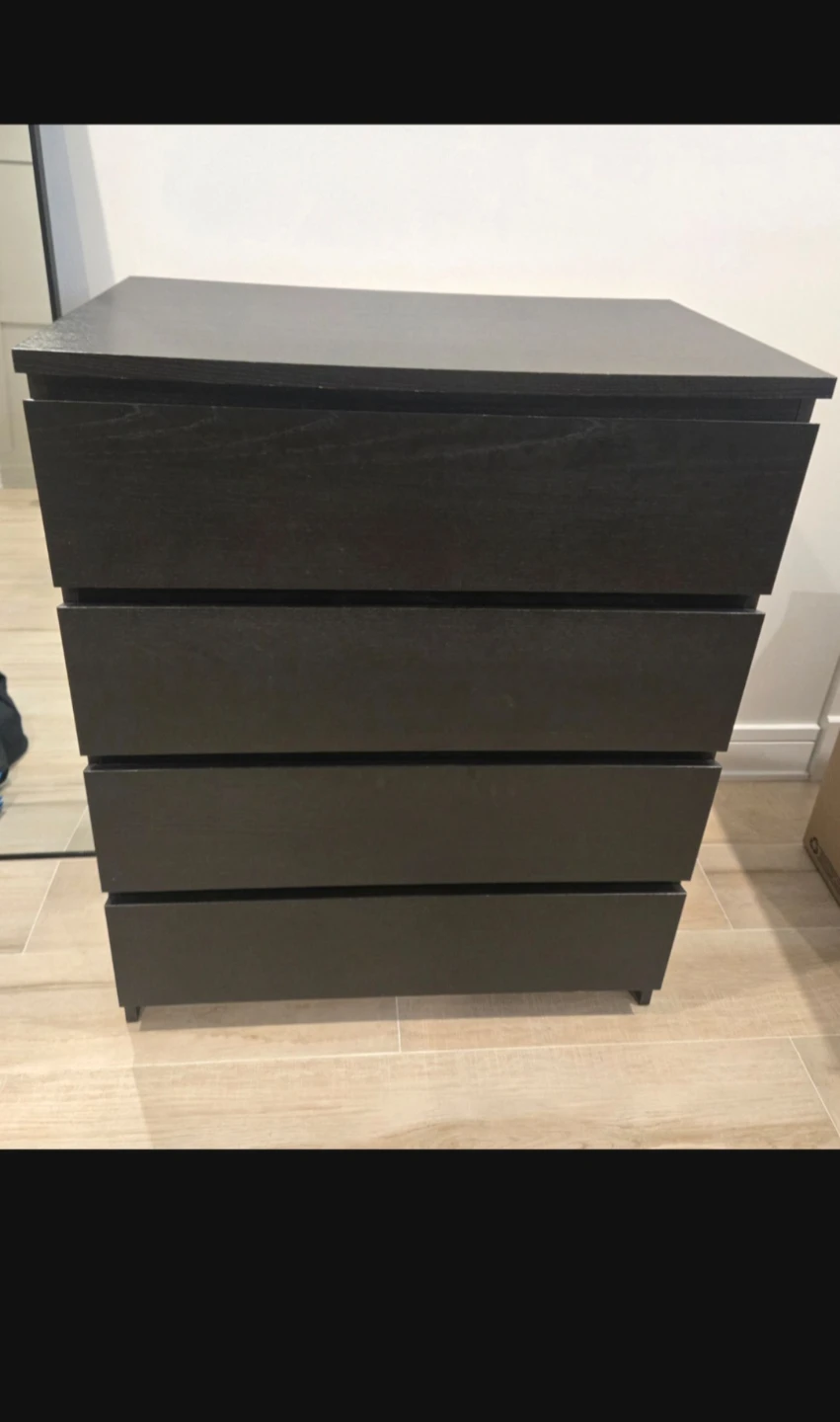 Black 4-Drawer Dresser - photo 2