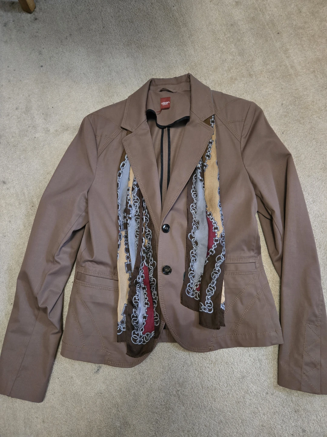 Olsen Brown Blazer with Scarf
