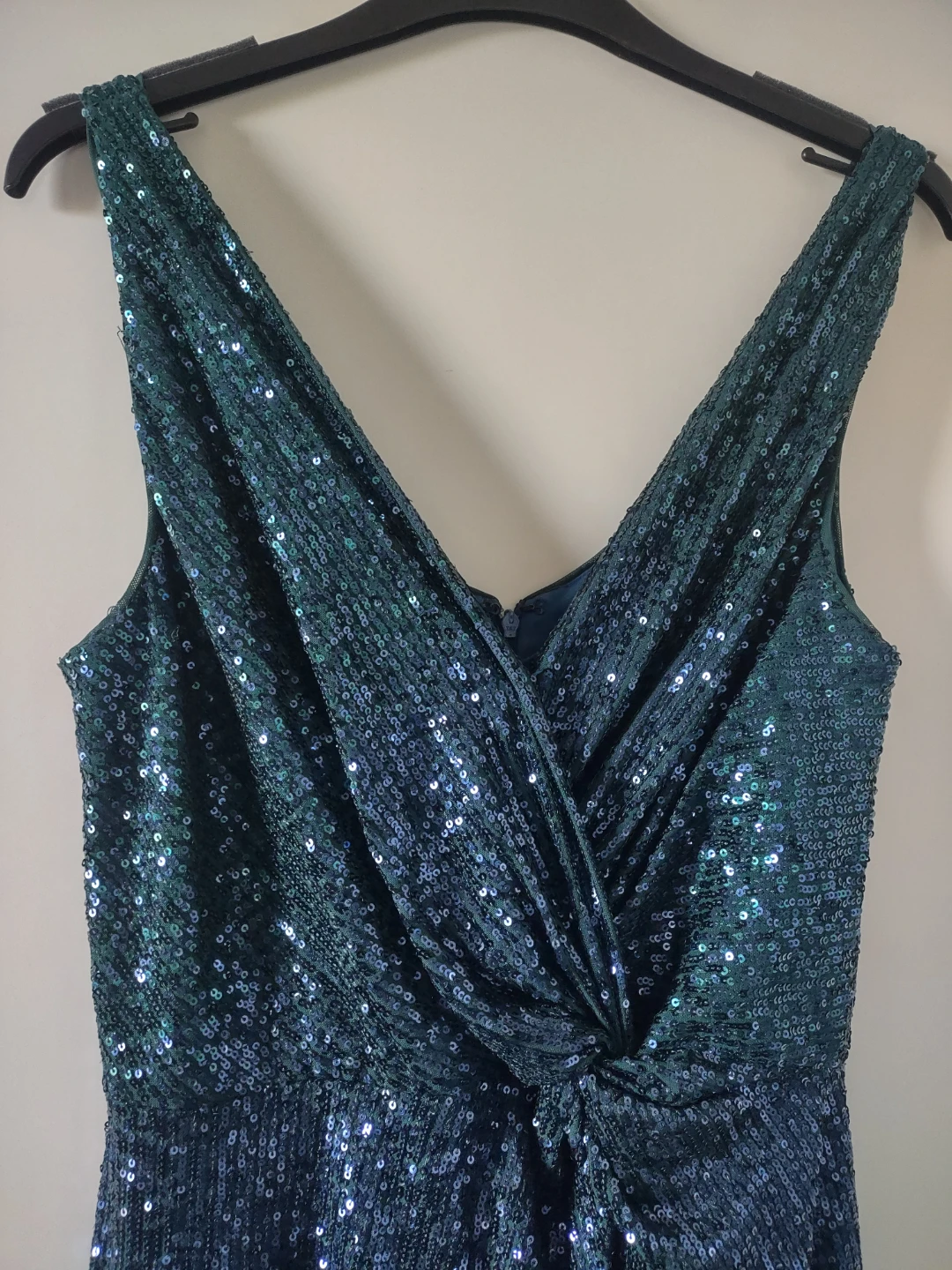 Alex & Eve Maxi Ruched Sleeveless V-Neck Sequin Dress - photo 3