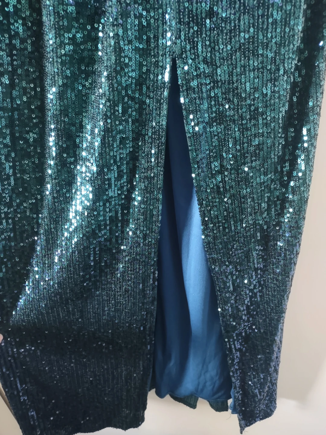 Alex & Eve Maxi Ruched Sleeveless V-Neck Sequin Dress - photo 4