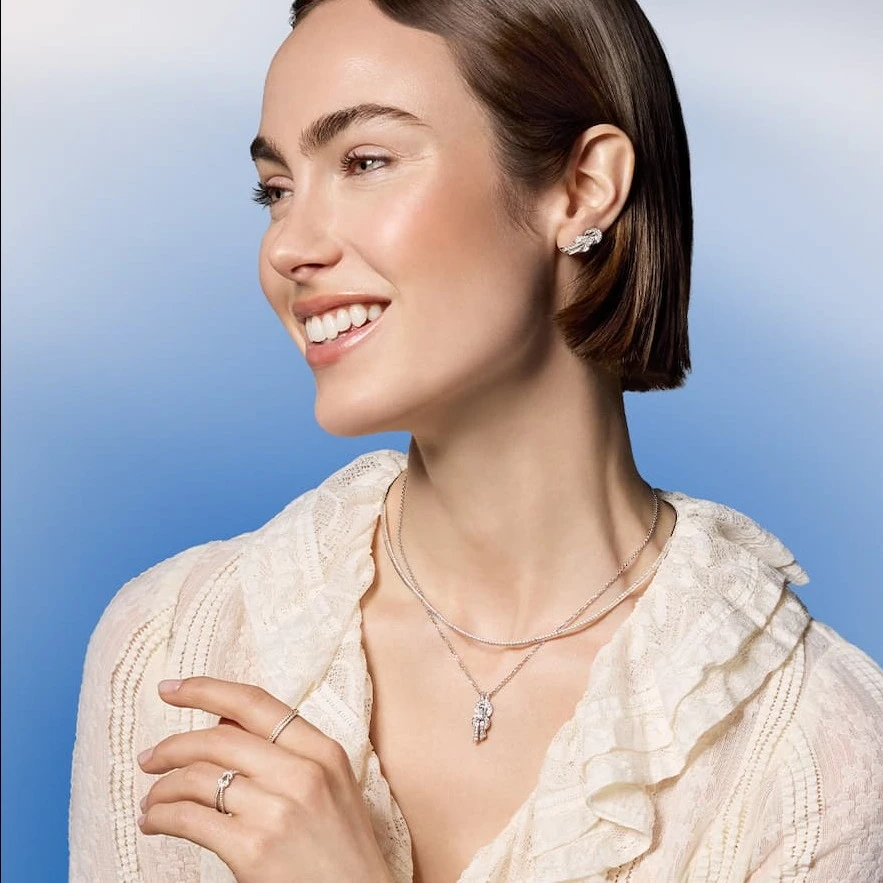 Birks Silver Pebble Pendant Necklace
