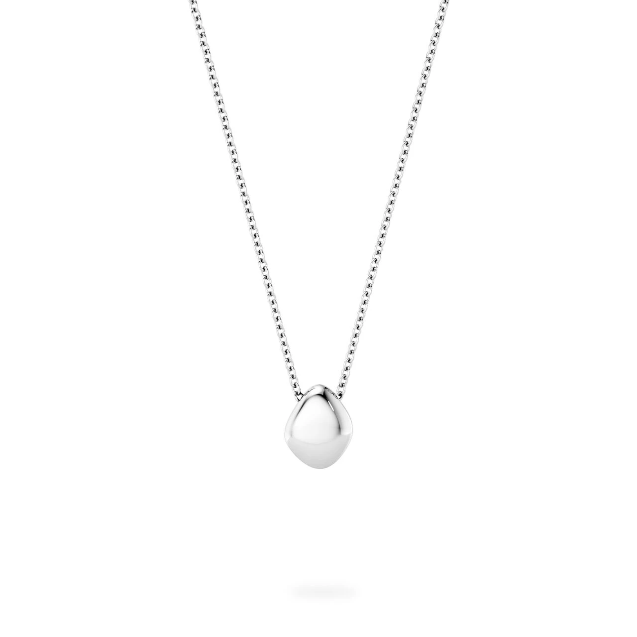 Birks Silver Pebble Pendant Necklace - photo 2