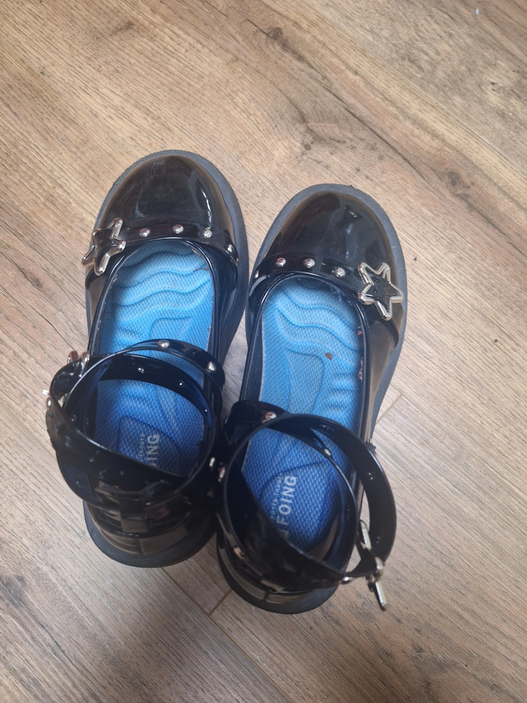 Black Platform Mary Janes with Star Buckles - photo 3