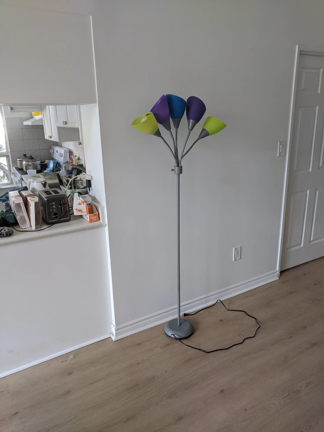 5-Arm Floor Lamp with Coloured Shades - photo 2