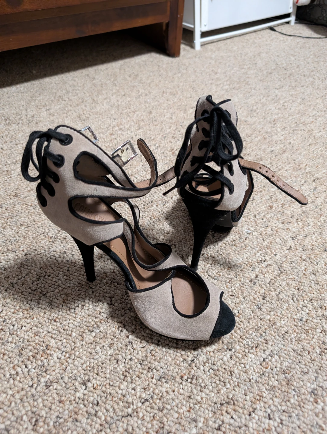 Colin Stuart open toe heels