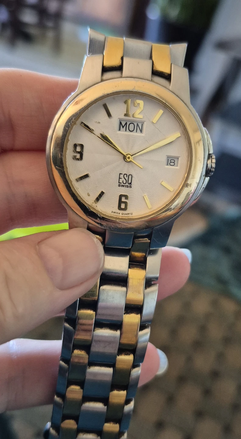ESQ Swiss Quartz Two-Tone Watch needs battery - photo 2