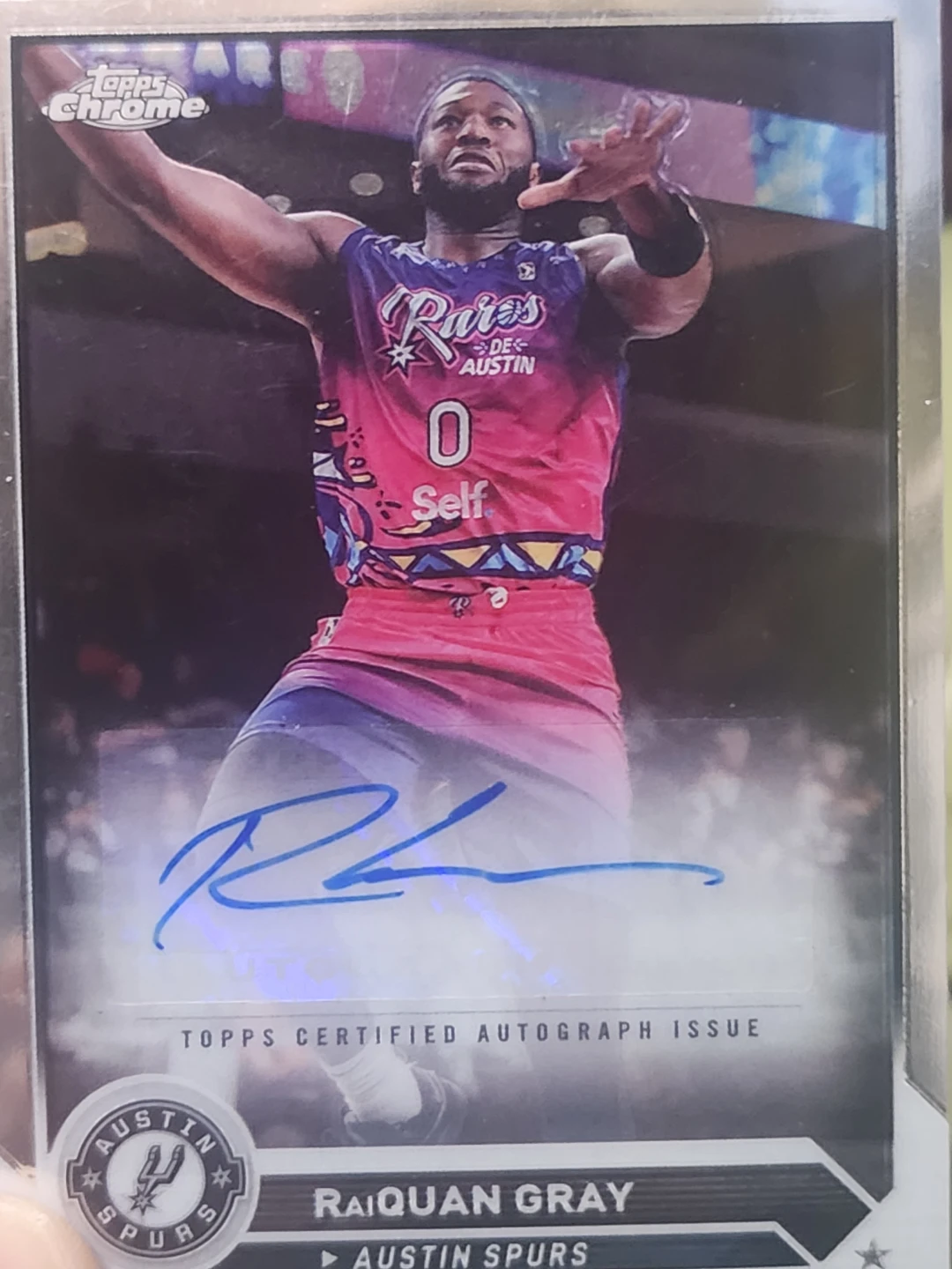2023-24 Topps Chrome RaQuon Gray Autographed Basketball Card - photo 3