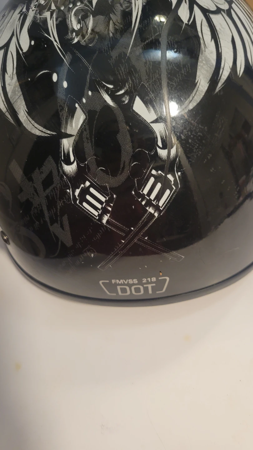 DOT Certified Motorcycle Helmet - Skull Graphic - photo 2