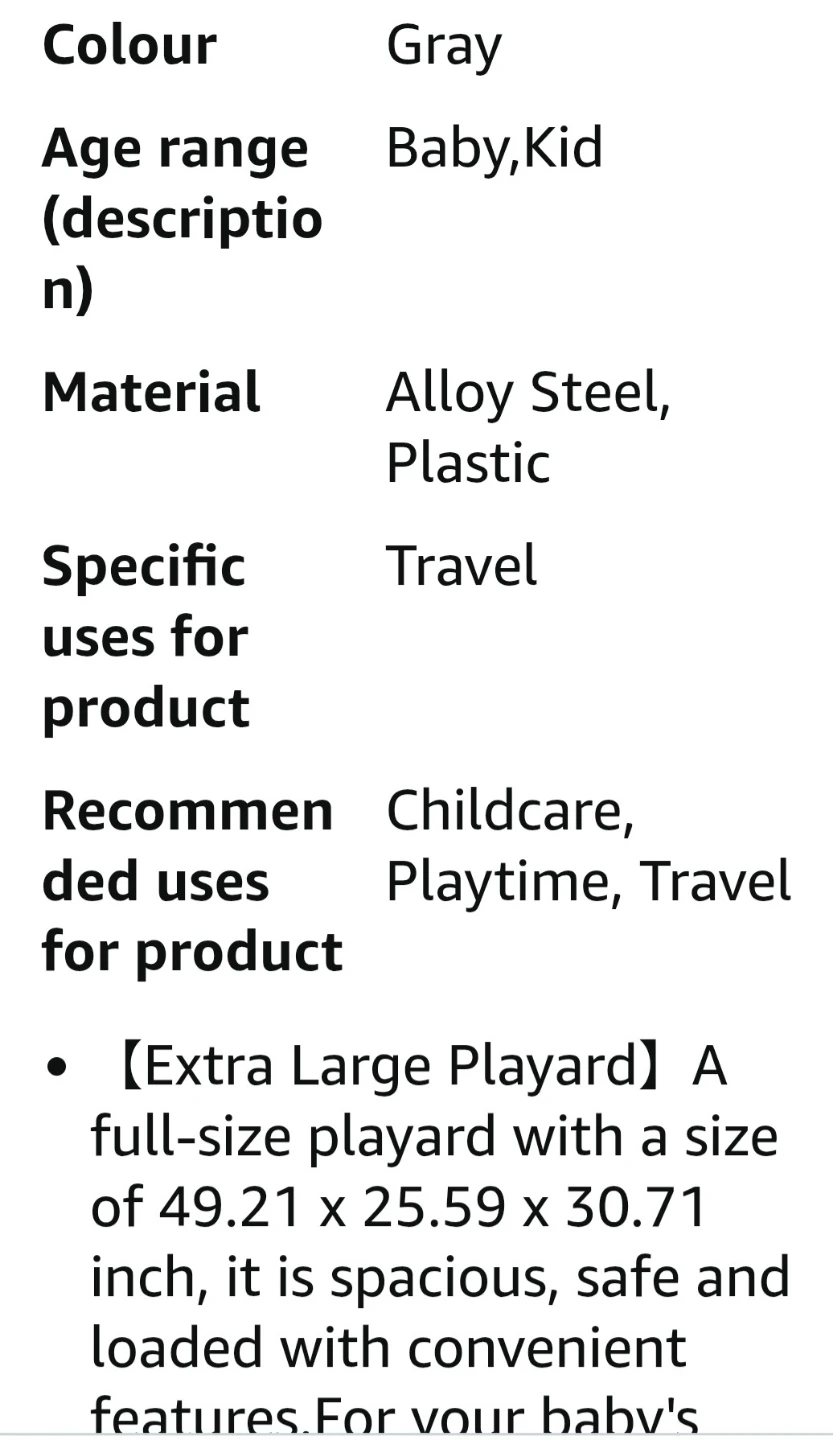 LIVING basics Baby Playard - Gray