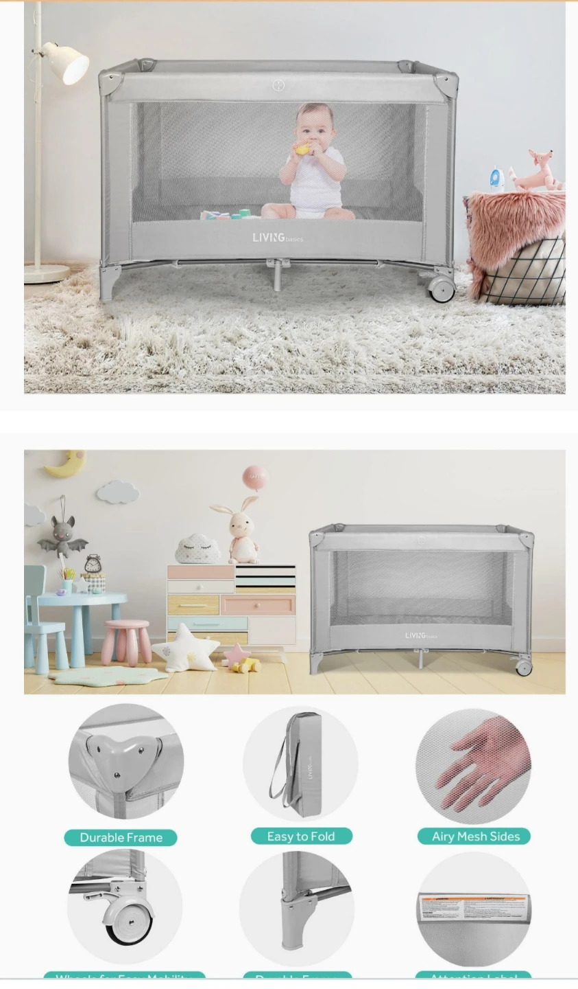 LIVING basics Baby Playard - Gray - photo 3