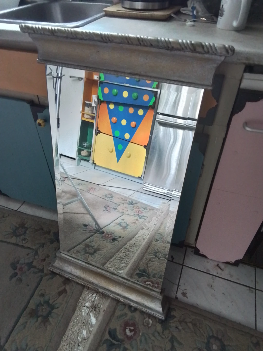 Vintage Multi-Panel Beveled Venetian-Style Wall Mirror - photo 3