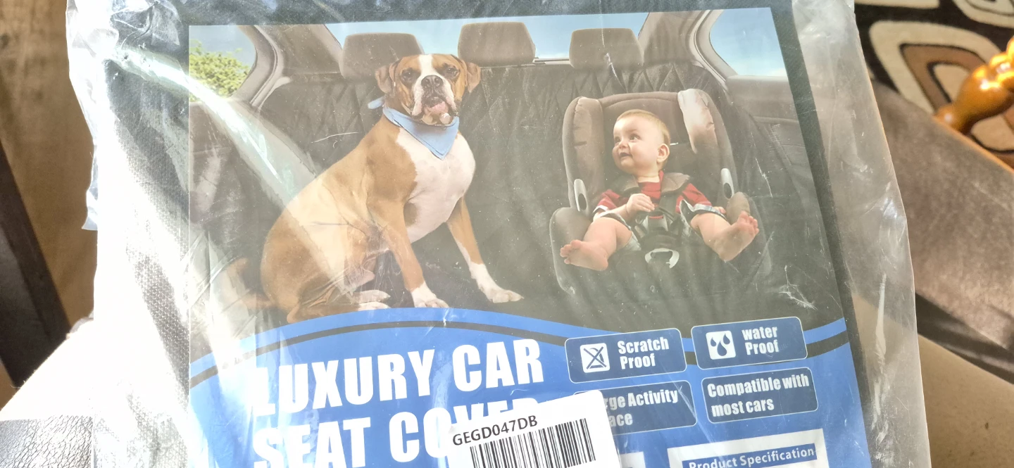 Black Luxury Dog Car Seat Cover