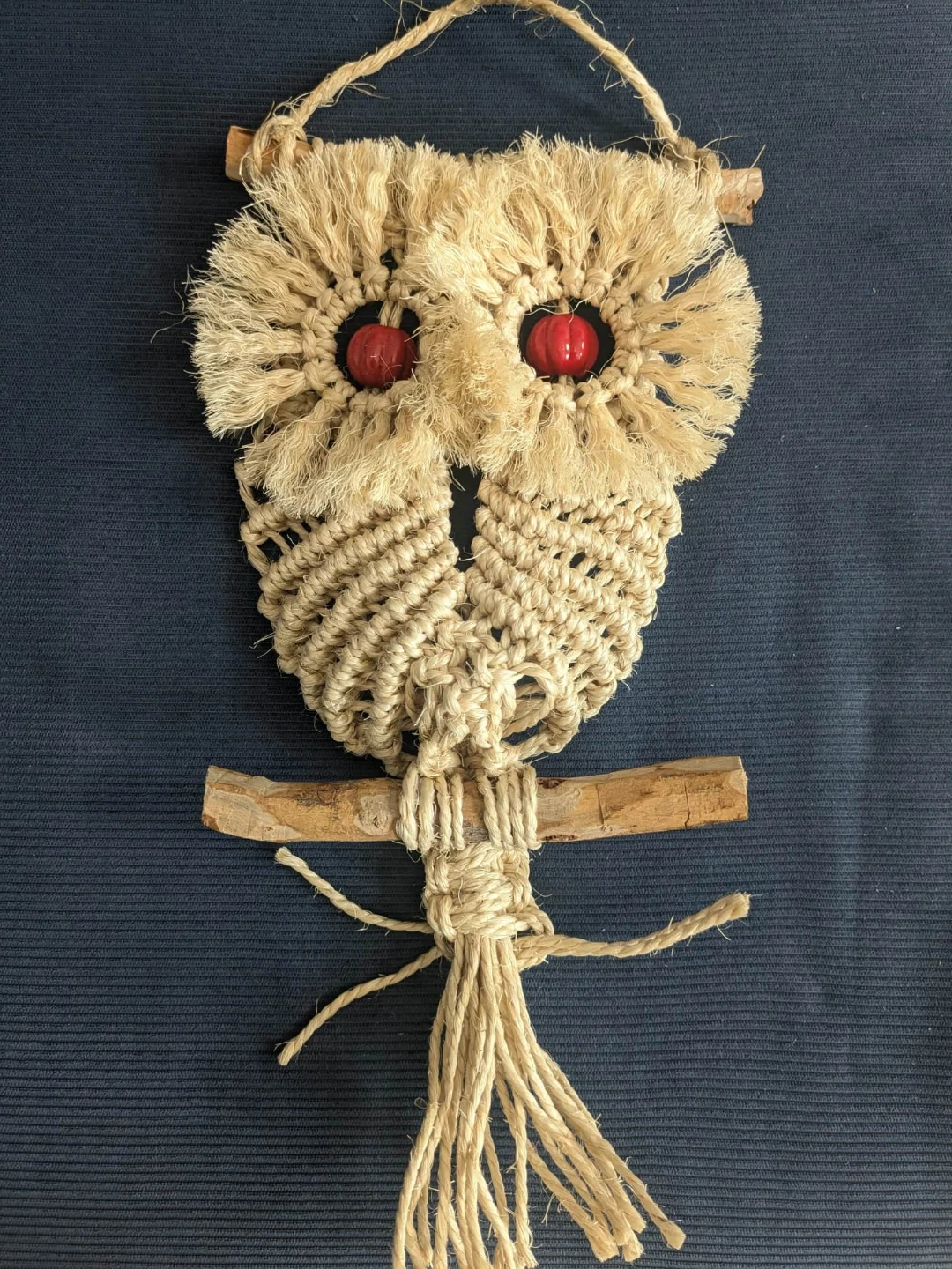 Handmade Macrame Owl Wall Hanging