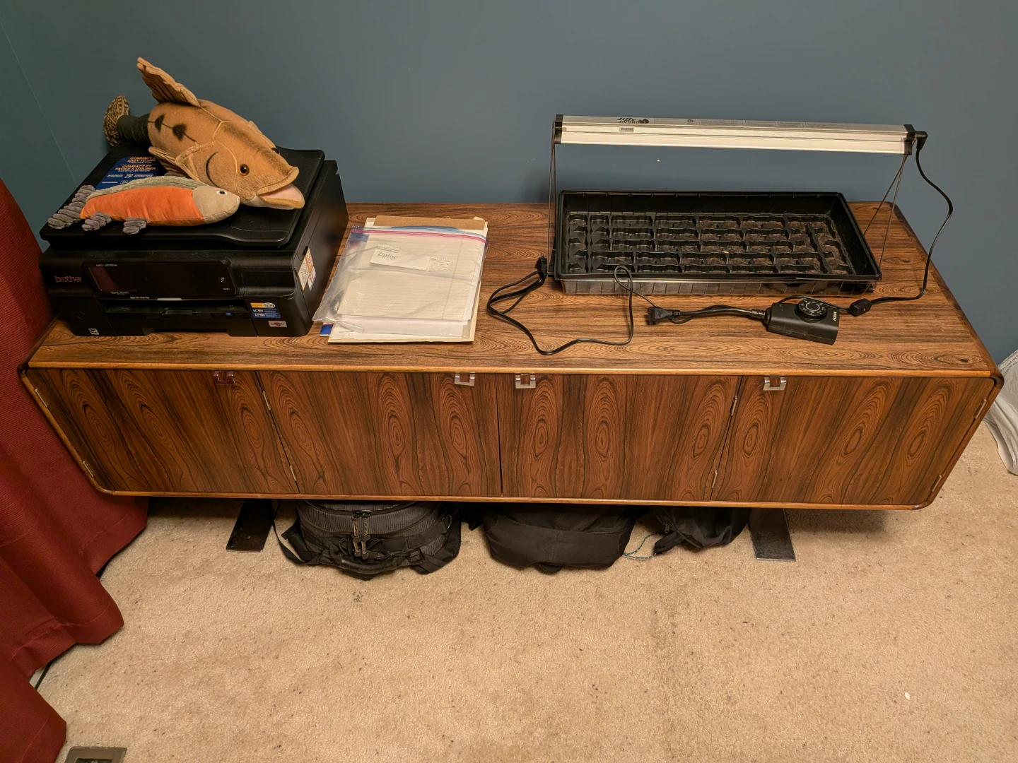 Vintage Wood Desk with Storage - photo 3
