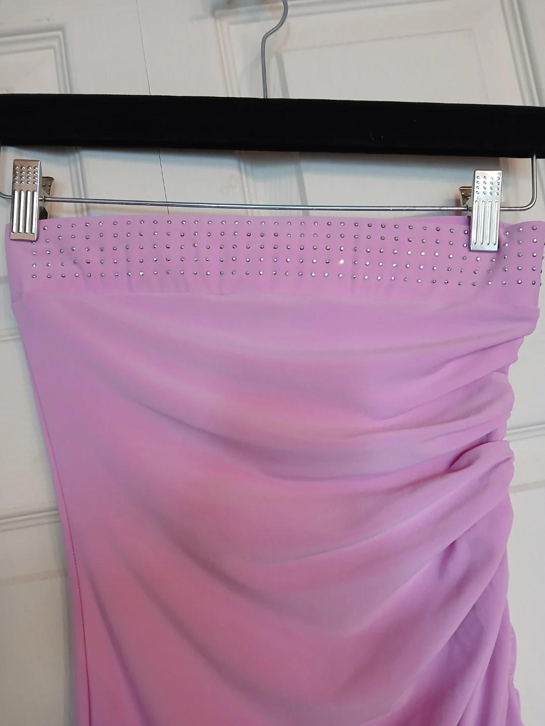 Light pink Y2K ruffle asymmetric mini dress, size small S - photo 2
