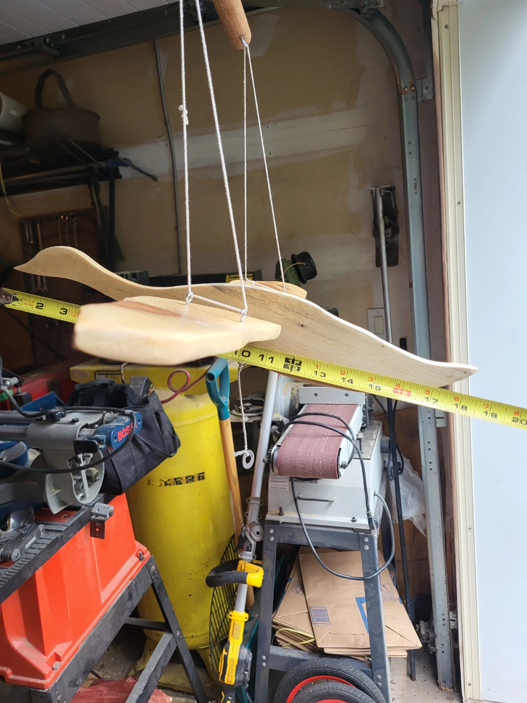 Handmade Flapping Wooden Duck Goose Mobile Toy - photo 4