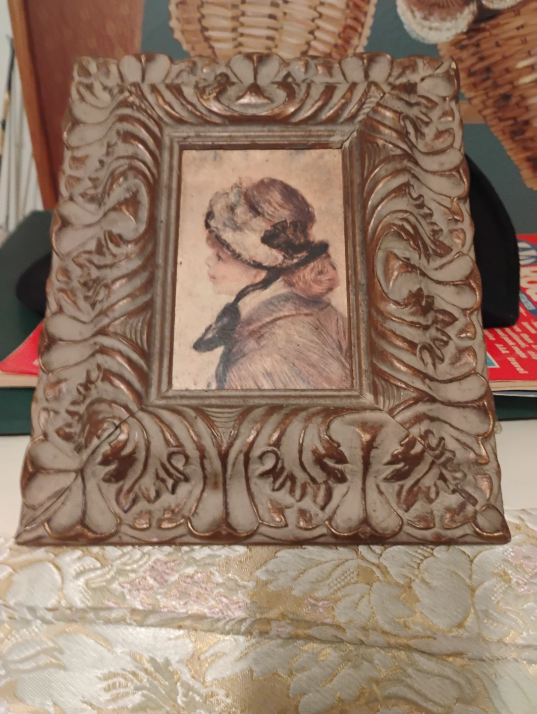 Vintage Framed Picture of a Girl