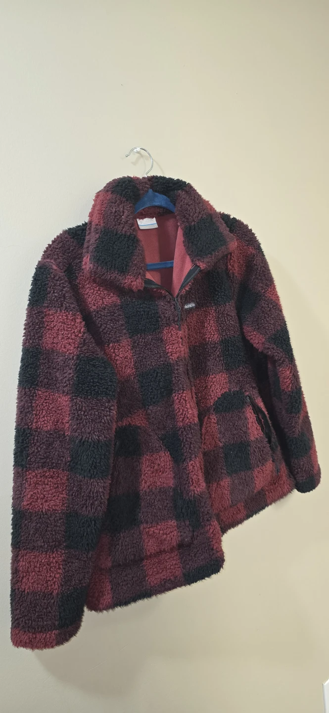 Columbia Fleece Jacket - Red/Black Buffalo Plaid - Large - photo 2