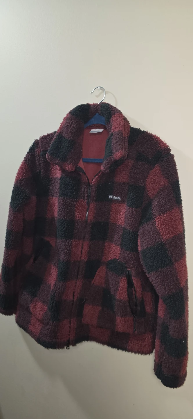 Columbia Fleece Jacket - Red/Black Buffalo Plaid - Large - photo 3