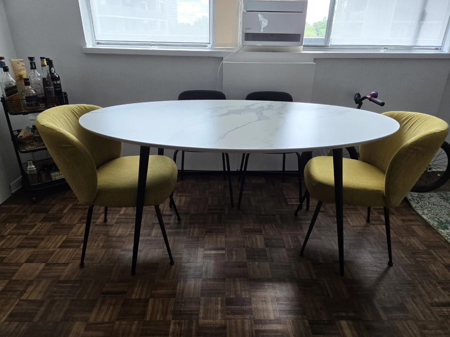 Oval Faux Marble Dining Table - Structube