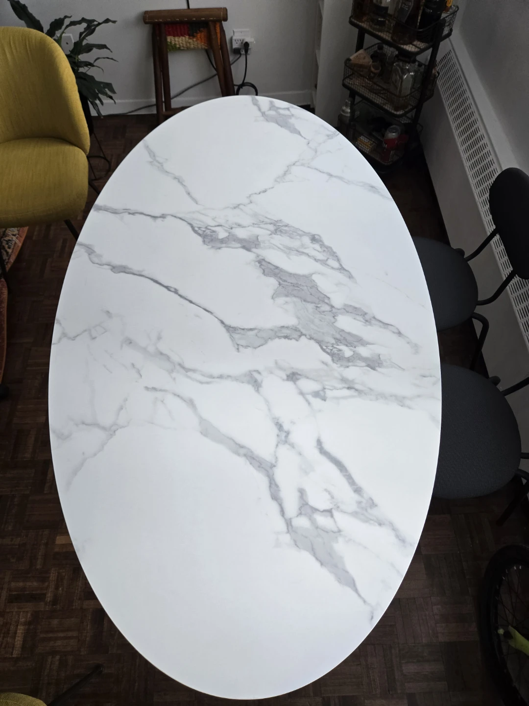 Oval Faux Marble Dining Table - Structube - photo 2