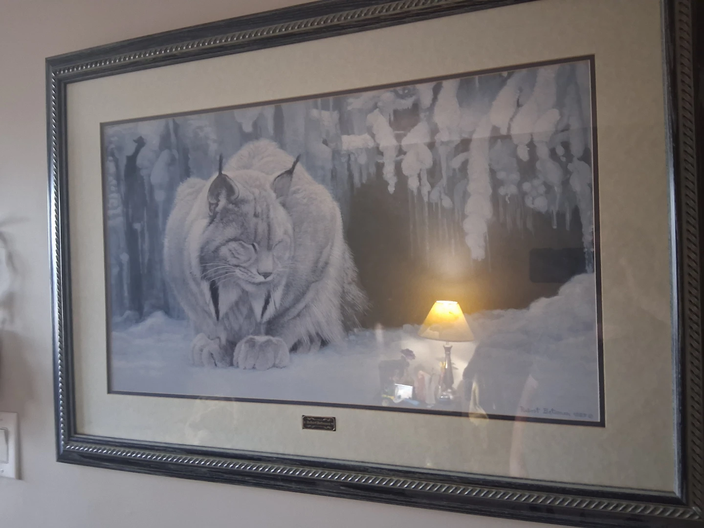 Framed Robert Bateman Lynx Print