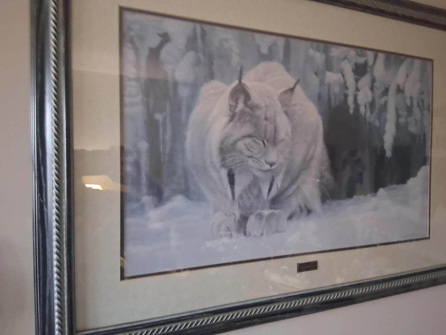 Framed Robert Bateman Lynx Print - photo 2