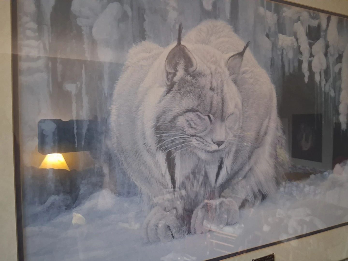 Framed Robert Bateman Lynx Print - photo 4