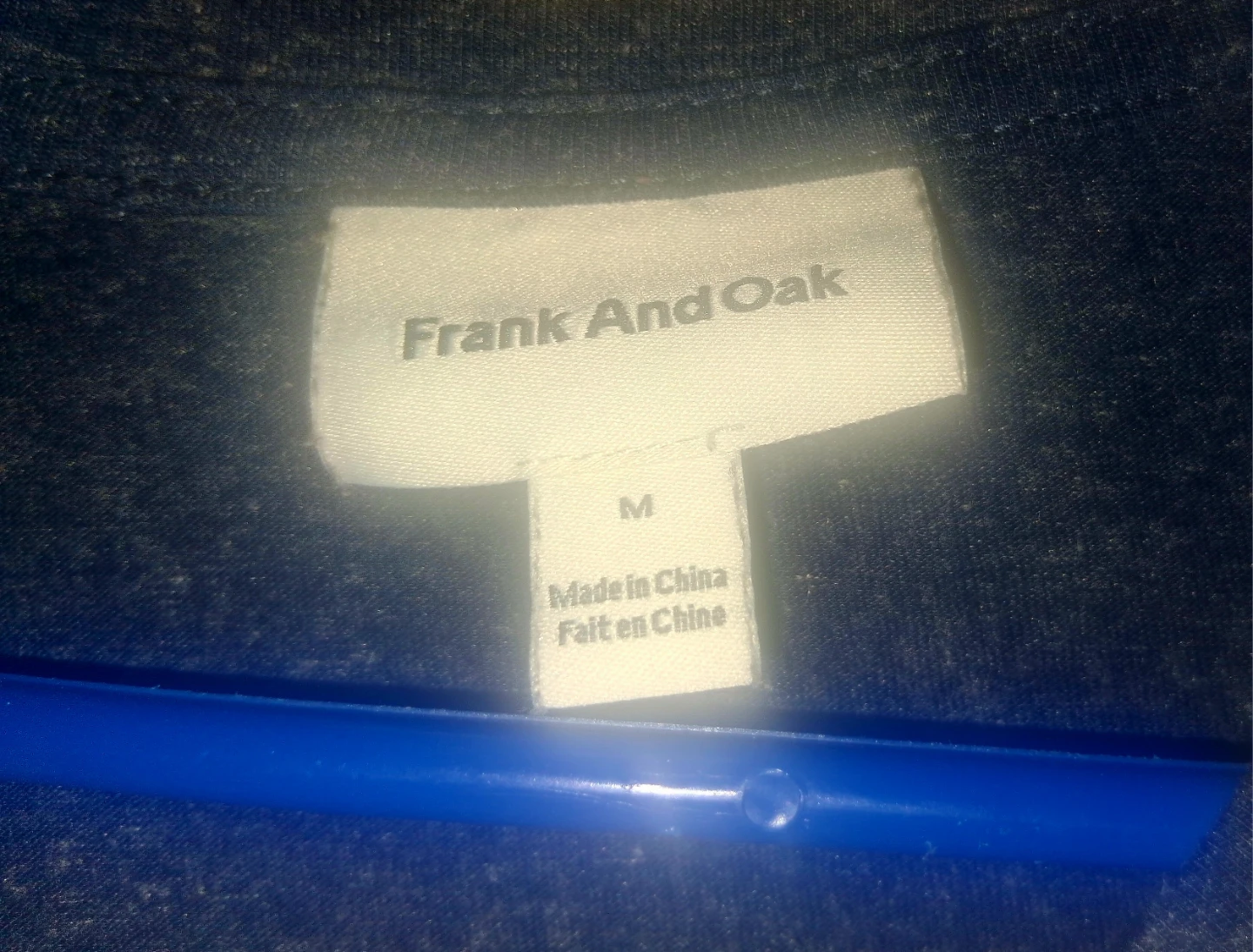 Frank And Oak Blue Henley Shirt - Size M - photo 2