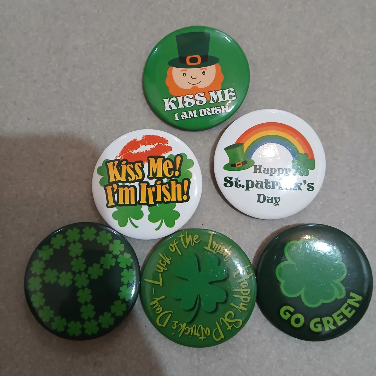 ⚽ 6 St. Patrick's Day Buttons