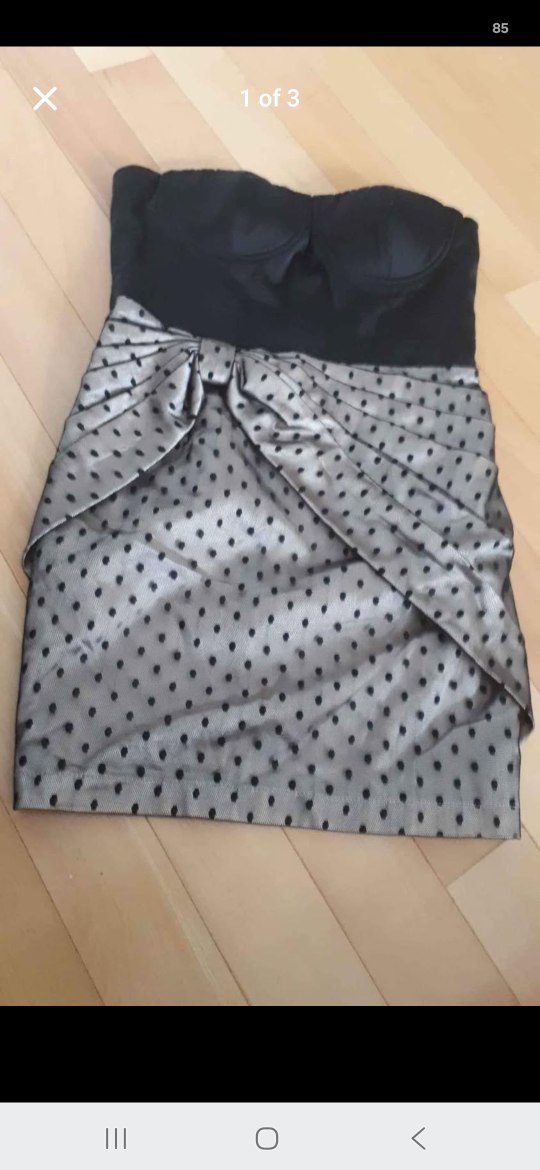 Strapless Polka Dot Dress Size Large