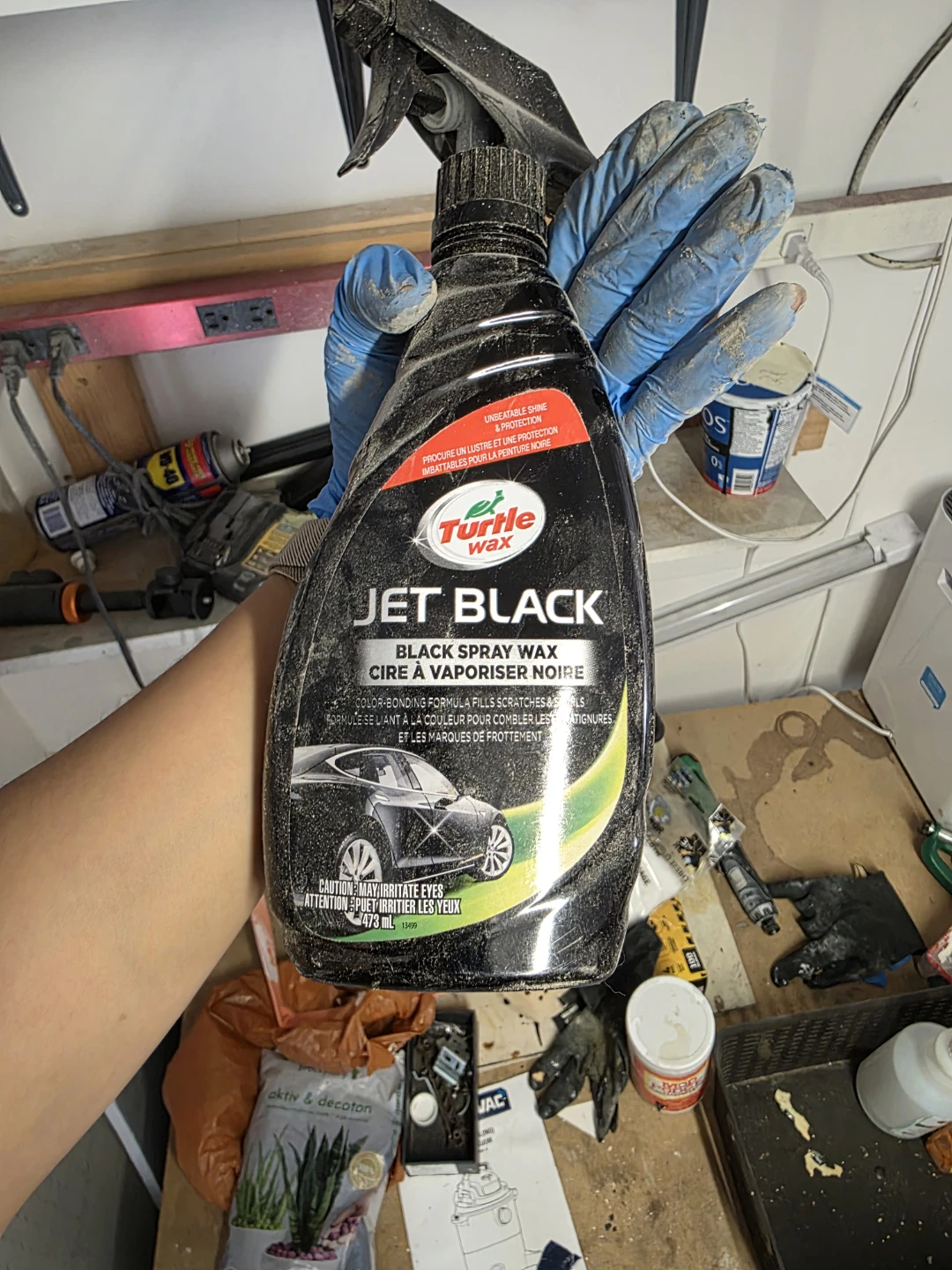 ⚽ Turtle Wax Jet Black Spray Wax - 473 mL