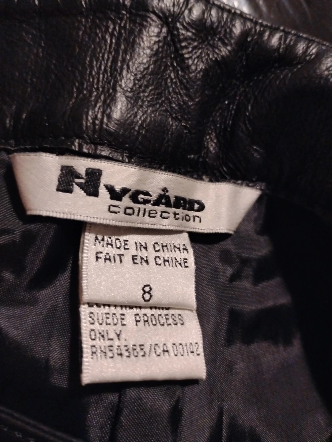 Nygård Collection Black Leather Pants Size 8 - photo 3