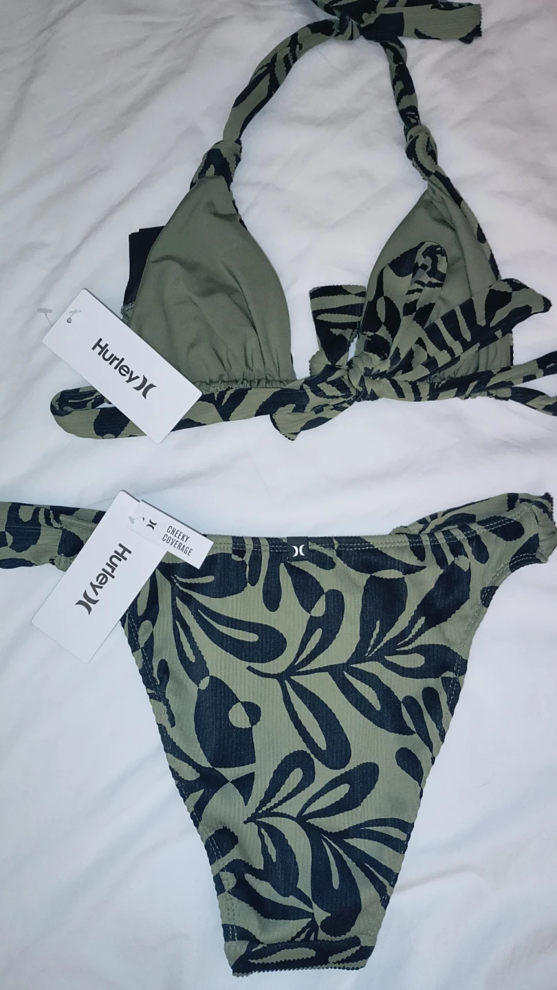 Hurley Makina Rib Soft Tie Tri Bikini Set XL - photo 2
