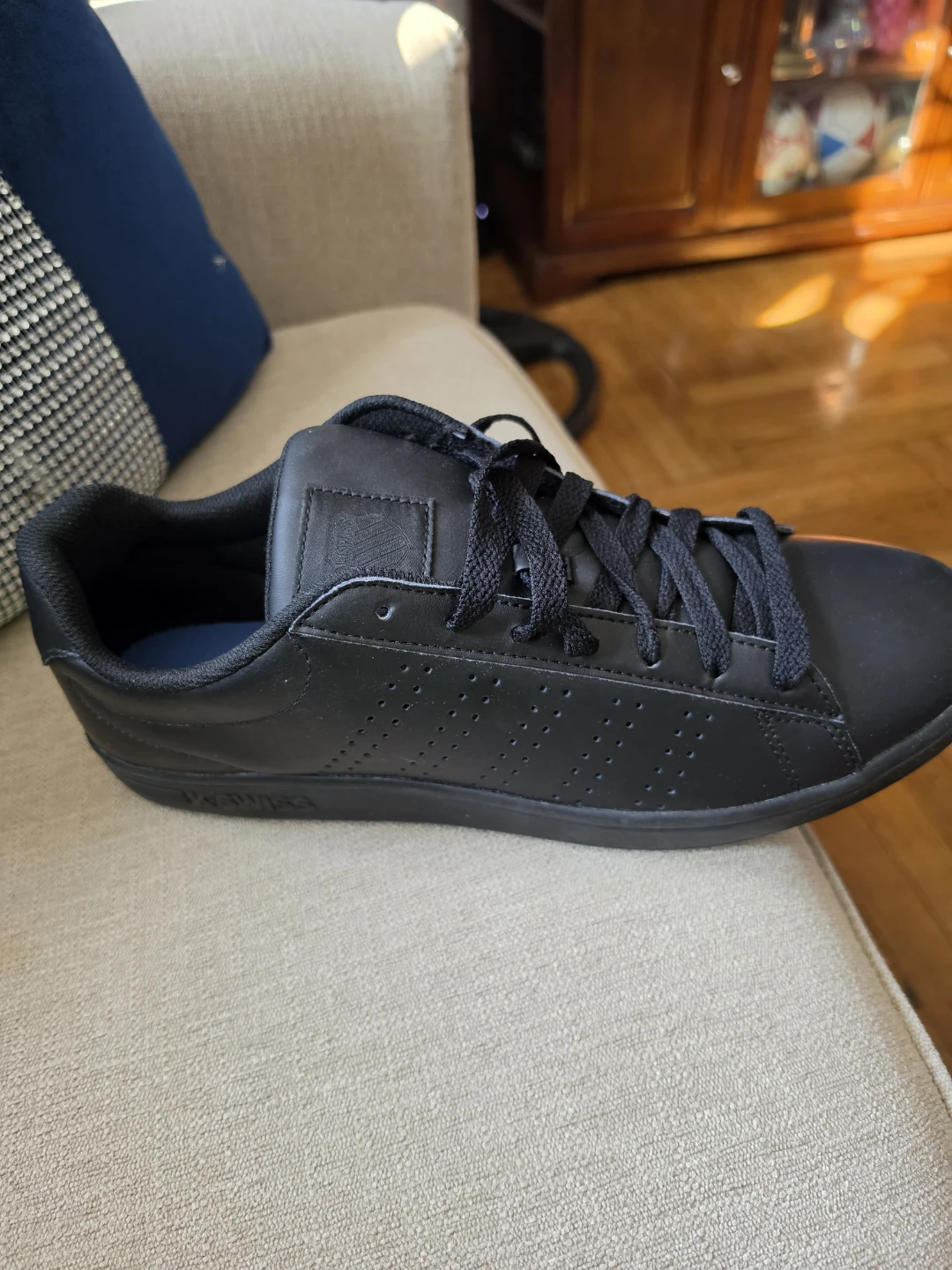 K-Swiss Black Court Style Sneakers