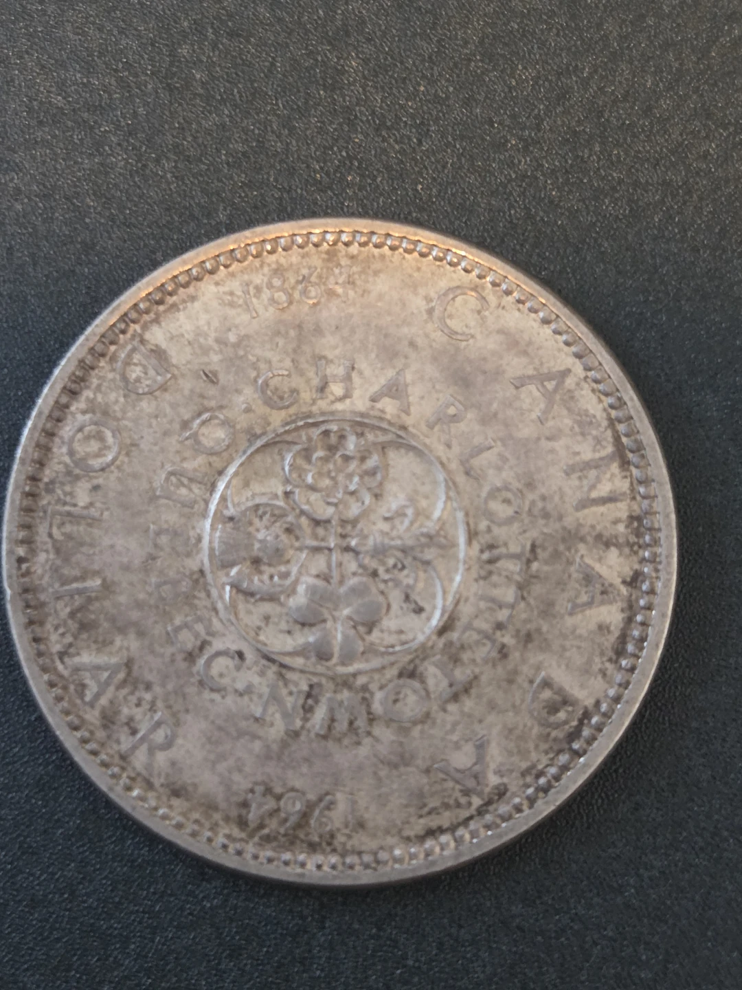 1864 Canada Charlottetown Commemorative Big Silver Dollar Coin