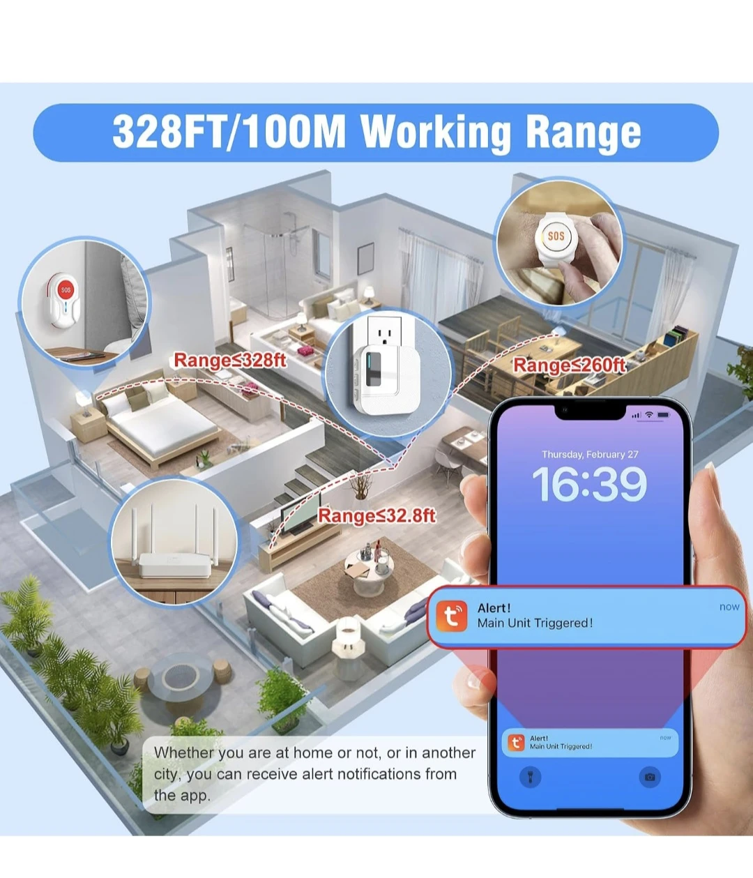 DAYTECH Wireless Caregiver Pager Emergency Button System - photo 4