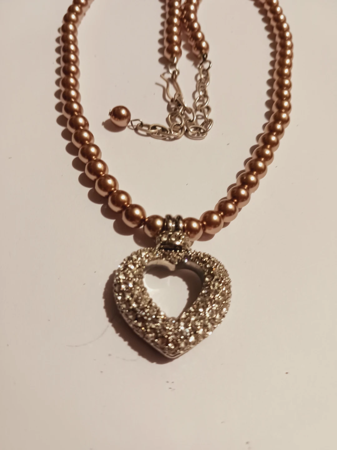 Gorgeous Pearl Necklace with Heart Pendant - photo 2